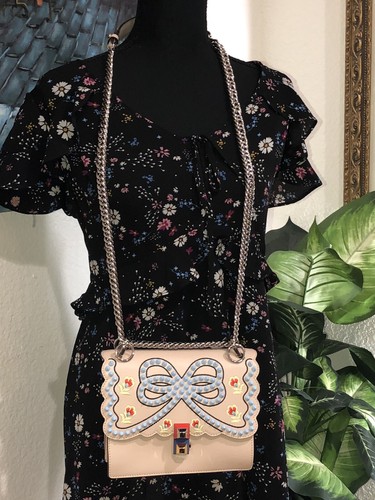 Fendi Kan I Bag Embroidered Studded Leather Limited Edition Bag - Picture 7 of 8