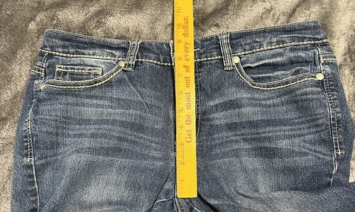 Code Bleu Jeans Andrea Bootcut Blue Denim Stretch Size 10 (33x31.5) - Picture 7 of 15