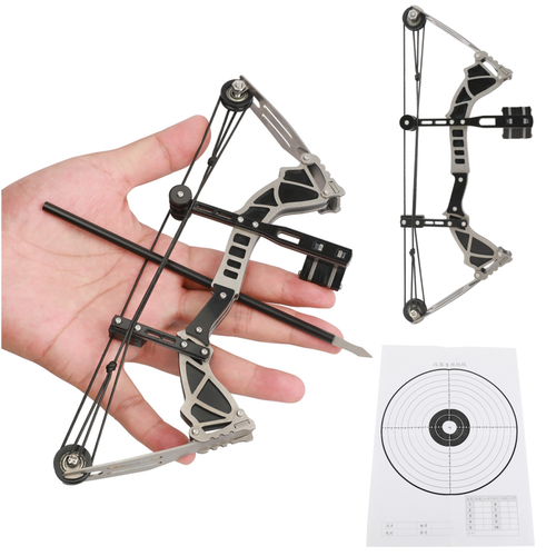 Mini conjunto de flechas de arco compuesto de 9,5" práctica de tiro regalo para niños arco de bolsillo portátil - Imagen 7 de 21