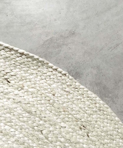 Rug 100% Natural Jute Braided Style Reversible Round Rug Modern Rustic Look Rugs - Picture 5 of 10