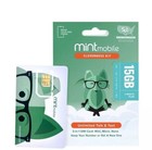 3 Months Mint Mobile Prepaid Sim Card with 15Gb Data, Talk, Text Service