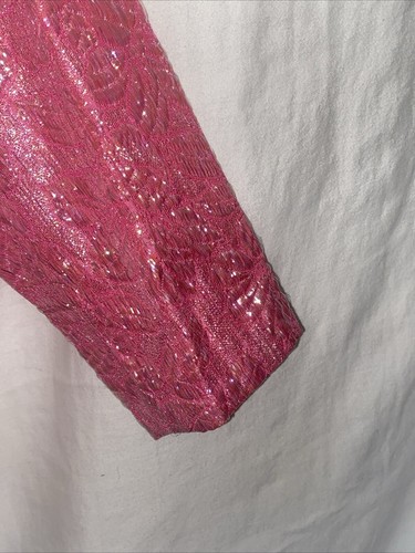 Vintage Laogudai Shimmer Handmade Asian Cheongsam Qi Hanfu short jacket, pink - Picture 5 of 12