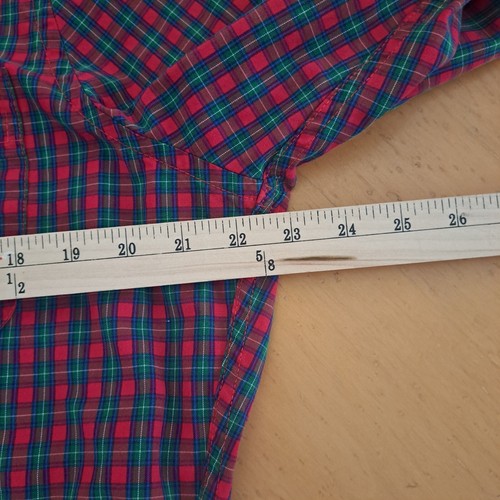 Abercrombie & Fitch Muscle Button Down Hemd Herren Größe XXL Rot Grün Muscle Fit - Bild 11 von 17