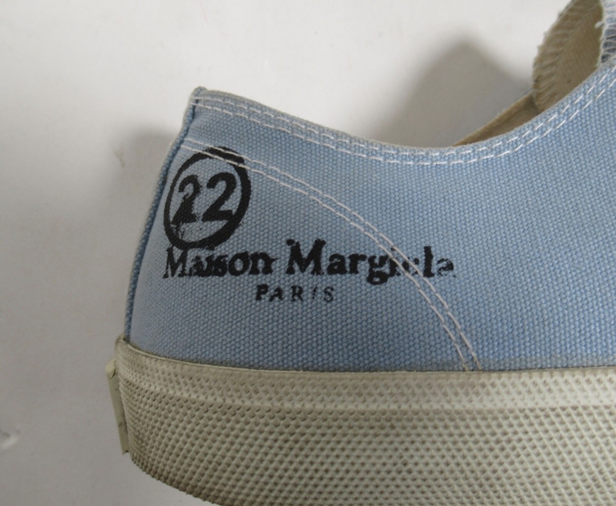 Maison Margiela Men's Canvas Tabi Sneaker Light Blue Size 7