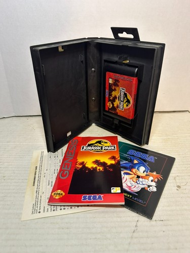 Jurassic Park (Sega Genesis, 1993) Complete used tested - Picture 2 of 3