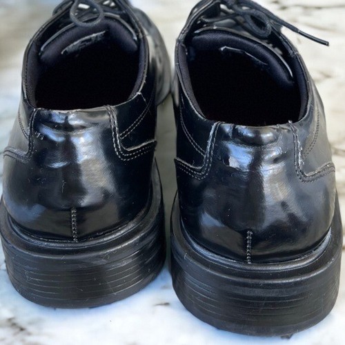 Zapatos Oxford American Eagle nuevos sin etiquetas para hombre talla 6,5 imitación cuero negro punta cuadrada - Imagen 4 de 11