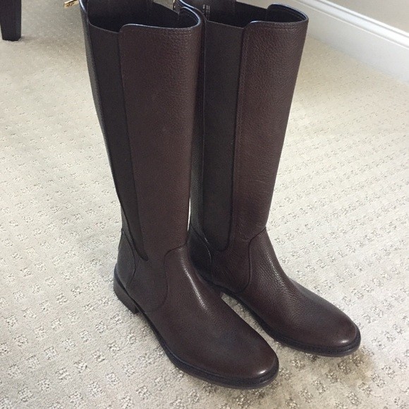 Tory Burch Christy 30MM Riding Riding Riding Boot Brown Tumbled Leather Size 8 35c618 Tory Burch Christy 30MM Riding Riding Riding Boot Brown Tumbled Leather Size 8 35c618