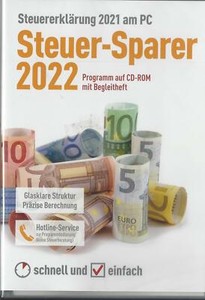 Steuersoftware 2022 Steuerjahr 2021 Steuer Sparer CD Steuererklärung