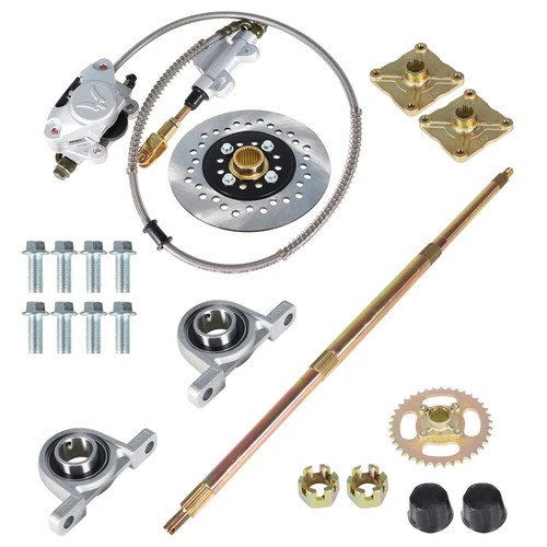 New 32" For Go Kart ATV Live Rear Axle Kit Rear Axle Assembly (w/o Chain) - Picture 3 of 11