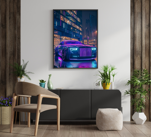 Póster Rolls Royce impresión de arte de pared coche deportivo decoración del hogar regalo enmarcado A4 - Imagen 2 de 3