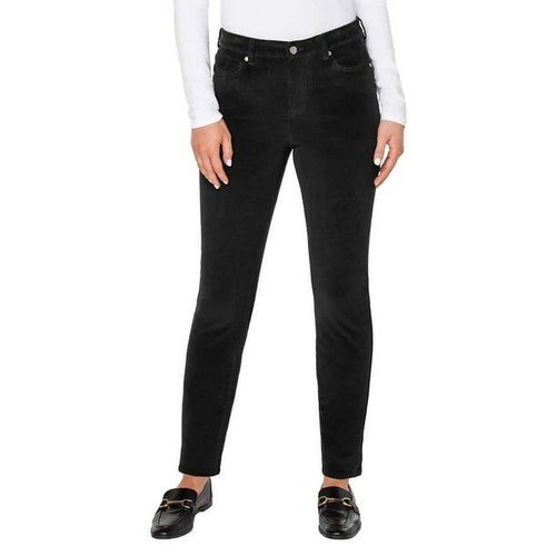 Well Worn Women's High Rise Corduroy Skinny Pant | Color:Black--Size-10/30 - 第 1/6 張圖片