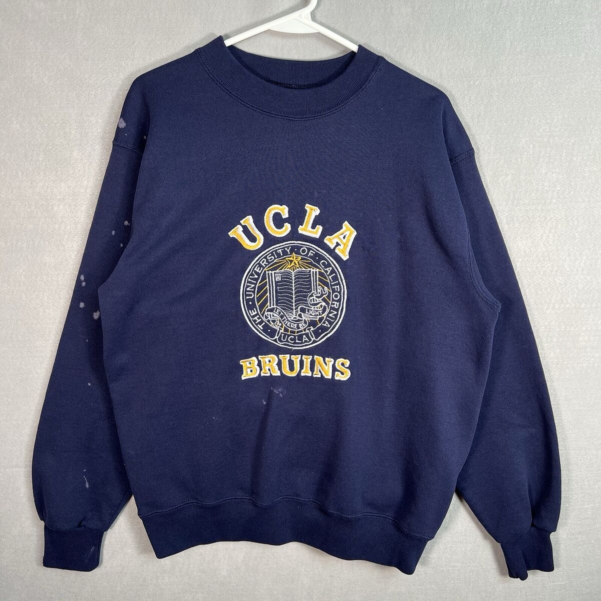 Vintage 80s UCLA Bruins Sweater Adult Large Blue Crewneck Sweatshirt Pullover eBay
