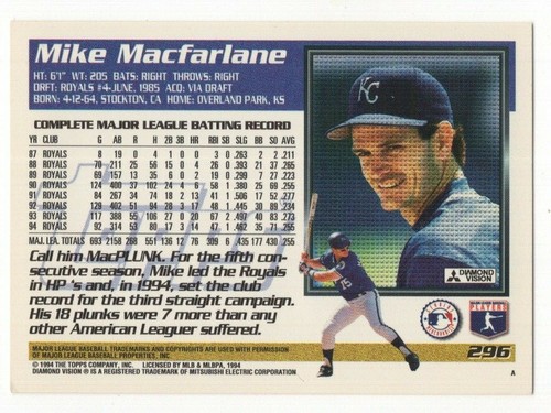 1995 Topps Baseball Set Break #200-396 Series 1 (Pt2) - Picture 175 of 369