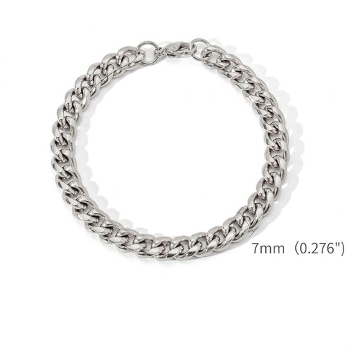 Cuban Chain Bracelet - Silver Gold Color Bangles Hip Hop Men Bracelets Jewelry - Picture 20 of 30