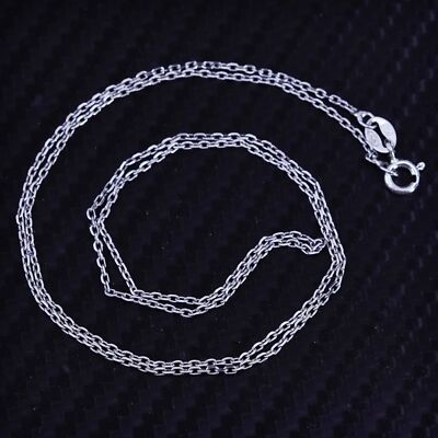 18” 1mm, vintage Italian sterling silver 925 flatten circle