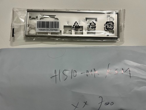 ASUS PRIME H510M-A/CSM ,PRIME H510MA CSM IO SHIELD BACK PLATE ( METAL) ORIGINA - Afbeelding 2 van 2