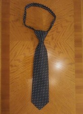 Boys Zip Neck Tie 100 SILK HAND MADE Barroni Uomo Zipper Designer necktie