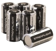 Streamlight CR123A Lithium Battery 6 Pack Non Rechargeable 3 Volt for Flashli...