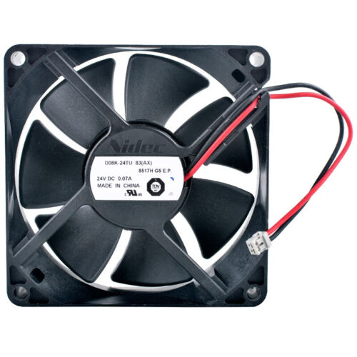 D08K-24TU 8cm 80mm DC24V 0.07A 2pin cooling fan for frequency converter - Picture 4 of 6