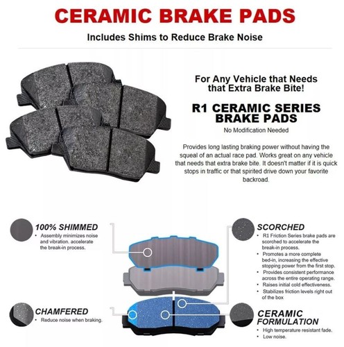R1 Concepts Front Brakes and Rotors Kit |Front Brake Pads. Mazda 3 & 5 - Picture 4 of 4