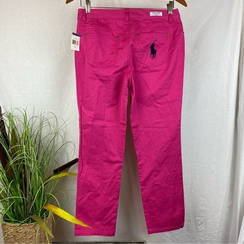 Ralph Lauren Children's Girl Hot Pink Logo Pocket Pants NEW 16 - Picture 3 of 6