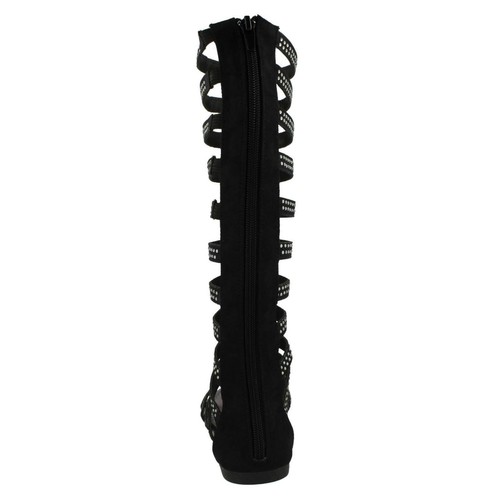 Girls Spot On Knee High Gladiator Sandals H0222 - Picture 12 of 30