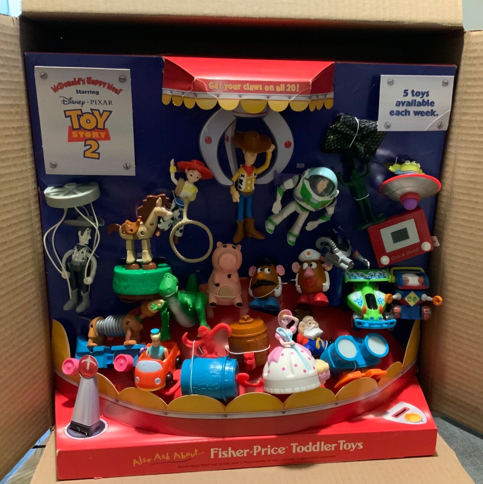 Disney Toy Story 2 1999 McDonalds Happy Meal Display 20 Toys Complete! Very rare