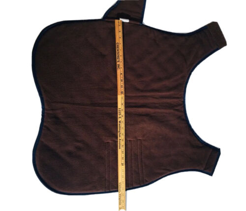 Giacca cappotto cane 25" Orvis blu navy trapuntato cotone cerato fodere in pile taglia XL - Foto 6 di 7