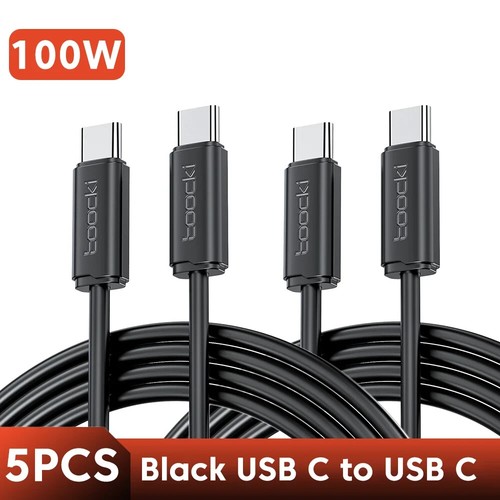 5 Pack USB C to USB C Cable 1m 100W 60W Fast Charging for iPhone Samsung Xiaomi - Picture 20 of 28