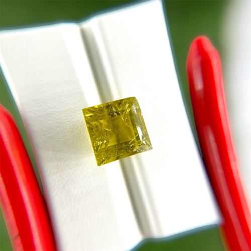 12.15 Ct Natural Yellow Tourmaline Loose Gemstone Faceted Yellow Color Tourmalin - Picture 3 of 9