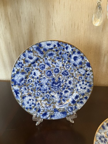 Chinesischer Porzellan Teller Tausend Blumen Design Mille Fleur Motiv - Gold - gemarkt - Bild 2 von 10