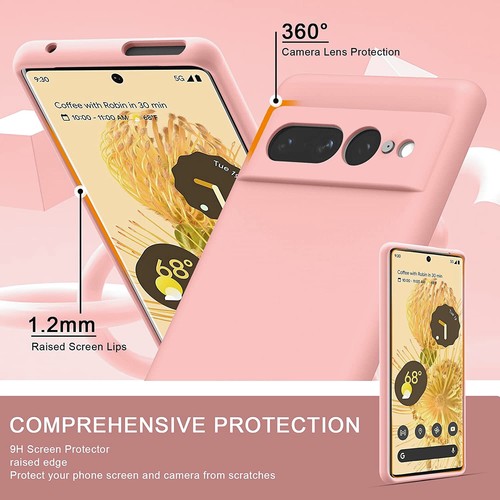 Coque Silicone Rose + Vitre Protection Ecran Pour Google Pixel 7 Pro 5G Little B - Photo 2 sur 4