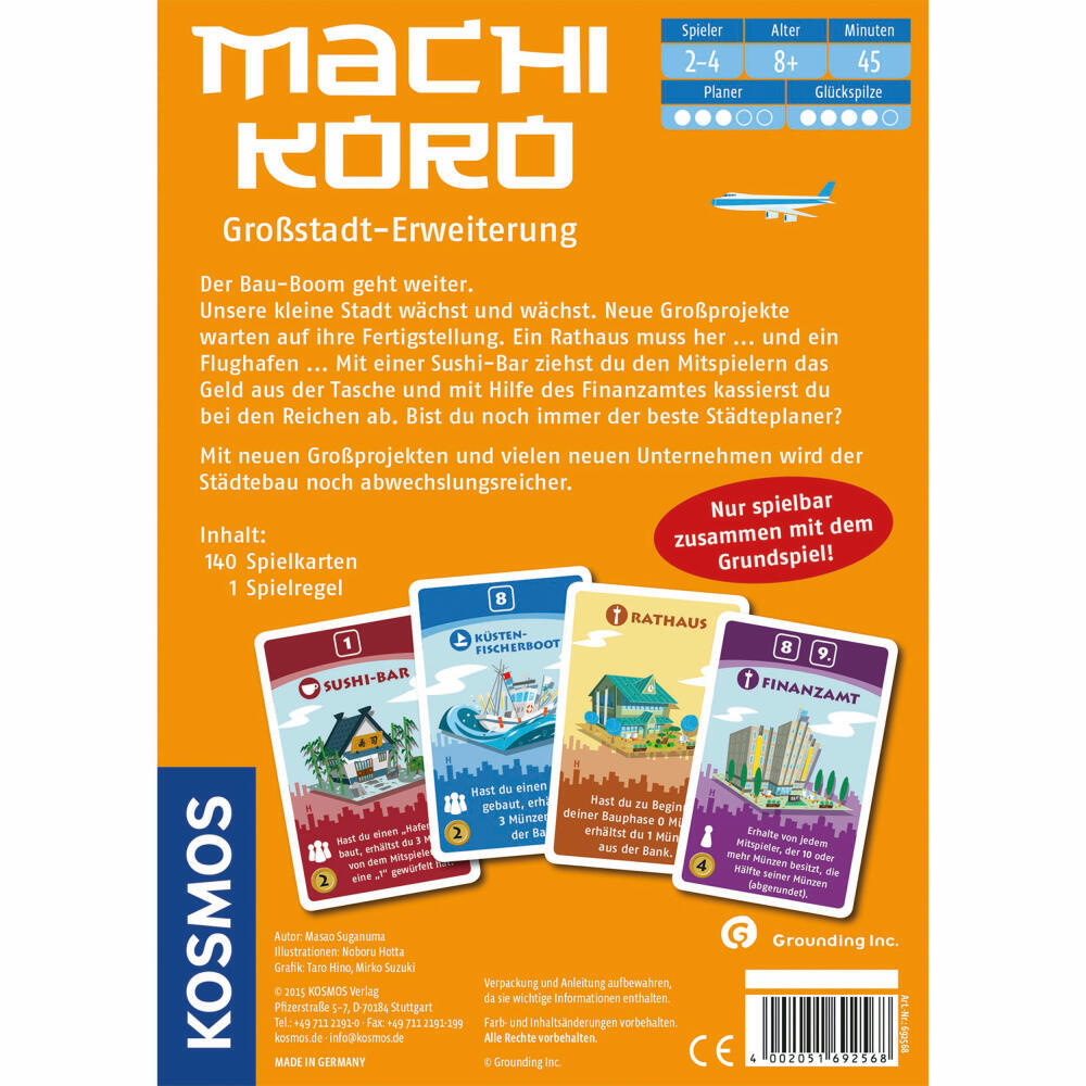 Thumbnail - Kosmos Familienspiele Machi Koro - Großstadt-erweiterung Erweiterung