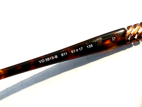 VOgUE Eyeglasses Frames VO3813-B 811 51-17-135 Tortoise/Brown Half Rim /291 - Picture 11 of 11