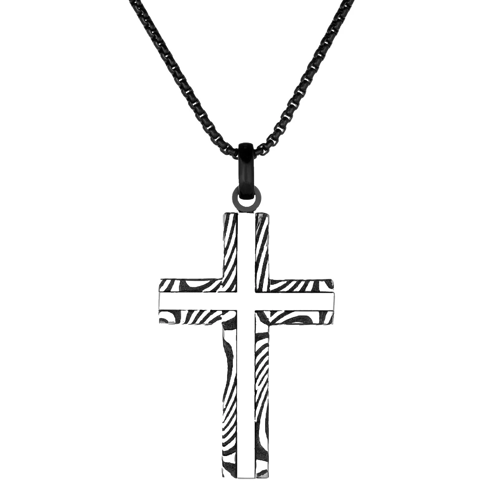 Нержавеющая сталь цепочка черные ожерелья и кулоны для мужчин