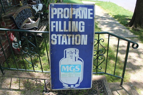 Vintage Metal Sign PROPANE FILLING STATION Modern Gas Service MGS Metal