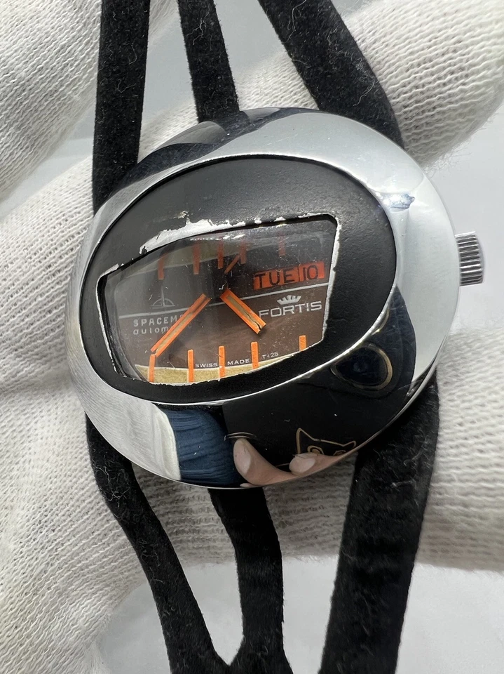 Raro Reloj Fortis SpaceMan Automático Día-Fecha Hecho en Suiza Años 70 De Colección. Foto 4 de 4