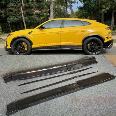 Carbon Fiber Car Side Skirts Lips Extension Spoiler for Lamborghini Urus 18-23