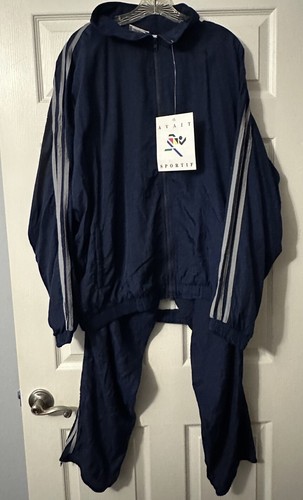 Vintage neu mit Etikett 80er Aviat Trainingsanzug Windbreaker Jacke & Hose Hip Hop Damen Gr. 2x neu