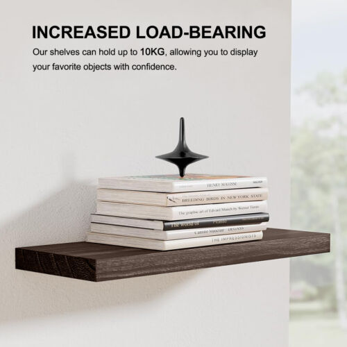 Floating Wall Shelf Set DIY Mount Shelves Book Display Wood Rack Wooden 3pcs - Picture 4 of 8