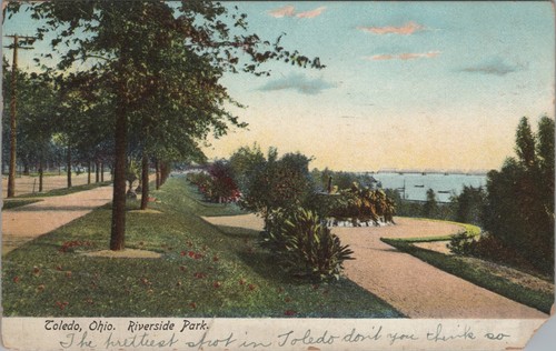 1906 Toledo Ohio Riverside Park malerische Ansicht UDB Postkarte F263 - Bild 1 von 2