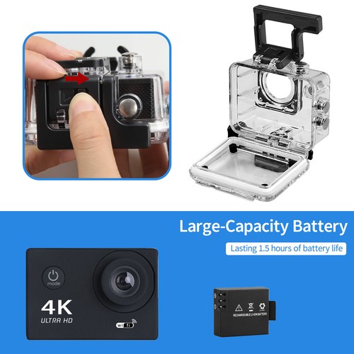 2 Inch Sports Camera DV CAM Bike Motor Cycle Action Helmet 1080P WIFI Waterproof - Picture 10 of 24