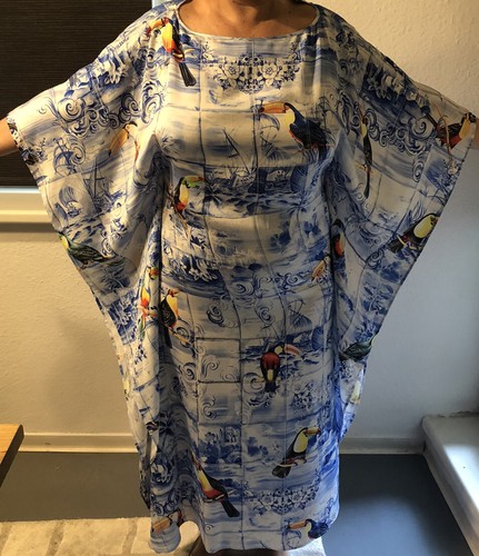 STELLA JEAN Kleid Toucan Muster It. Gr.40 Neu Made In Italy Viscose - Bild 4 von 10