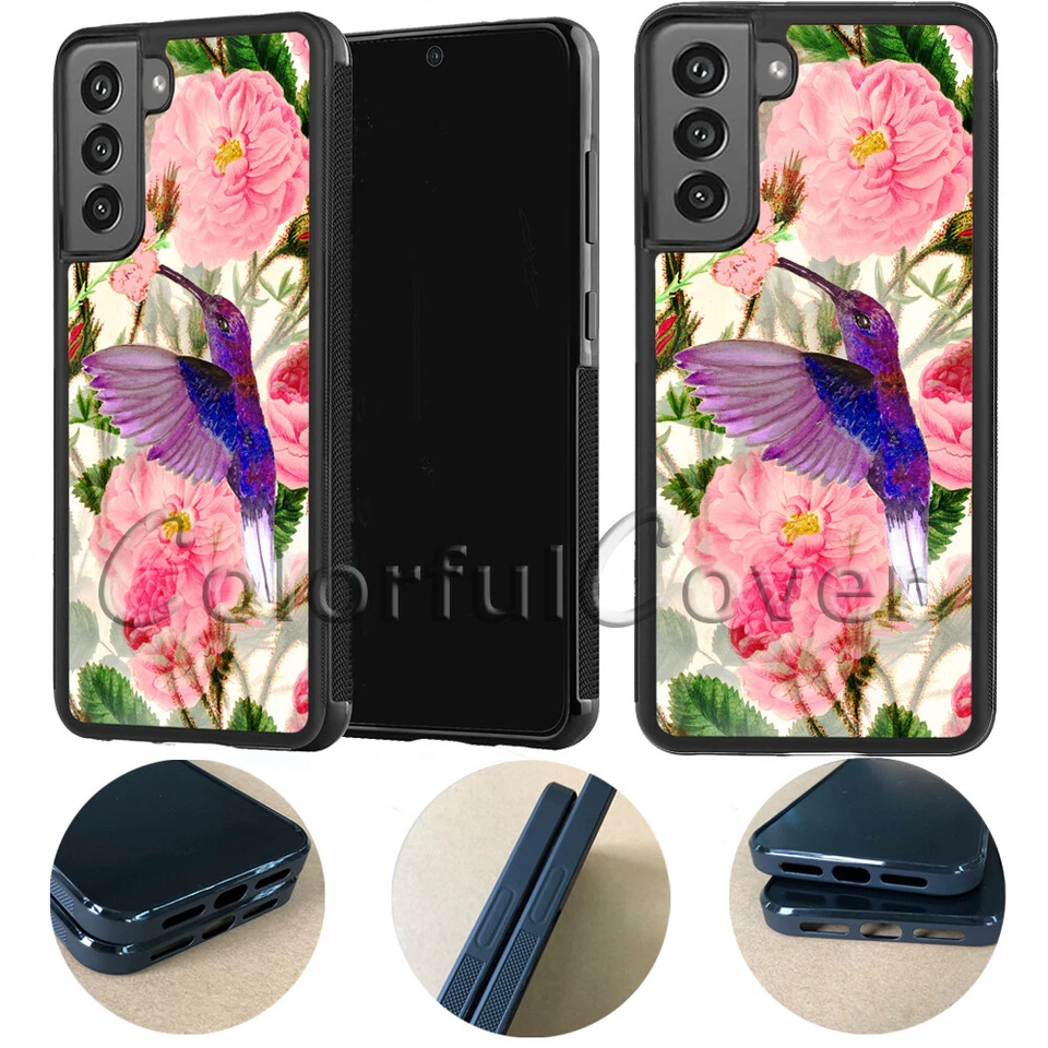 Funda Protectora Colorida Rosa Colibrí para Samsung S22/S23 Ultra Teléfono Funda Foto 3 de 4