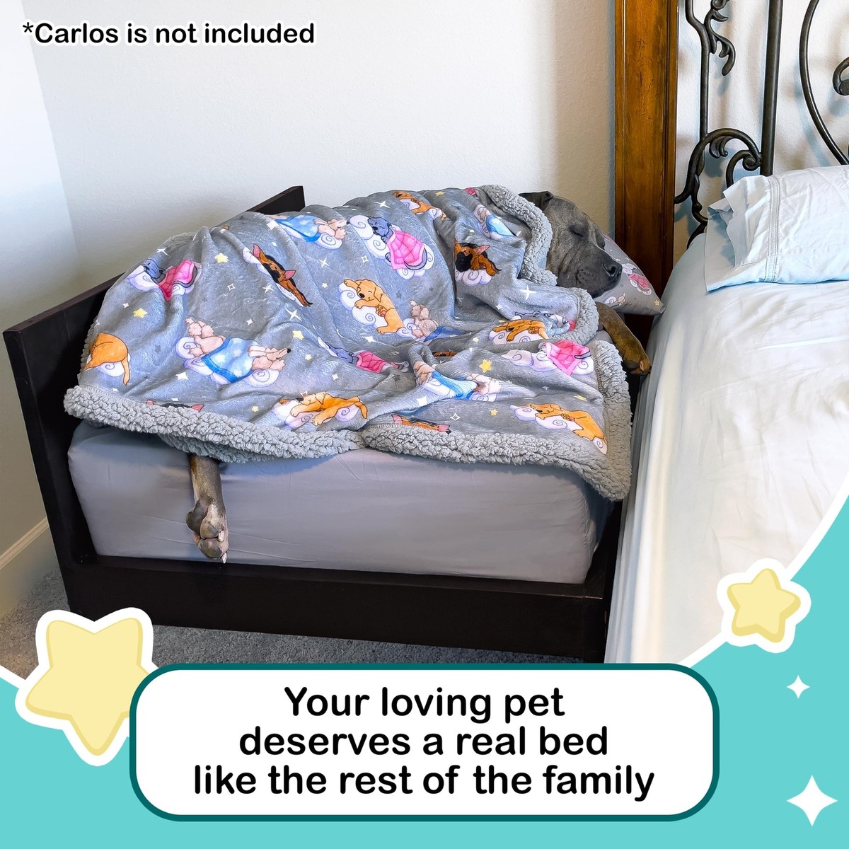Attached dog bed to human bed sale
