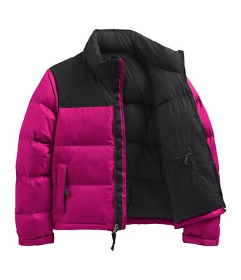 THE NORTH FACE WOMEN 1996 RETRO NUPTSE 700 DOWN CROP JACKET Pink sz L XL 2X 3X