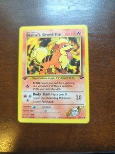 1st Edition Blaine’s Growlithe 62/132 - Gym Challenge - Near Mint