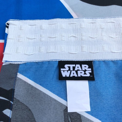 STAR WARS Kids Bedroom Pencil Pleat Pair of Curtains Kylo Ren W64inch x D54inch - Picture 6 of 9