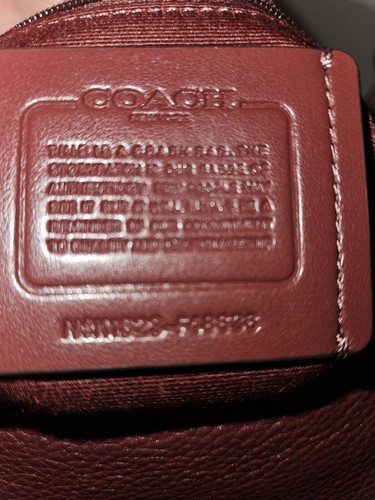 NWT! Coach AMBER HOBO Pebbled And Embossed Leather Shoulder Bag Wine $279 - Picture 5 of 12