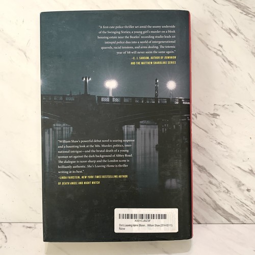 SHE'S LEAVING HOME William Shaw 1st North America Edition 2014 Crime HARDCOVER - Picture 3 of 5
